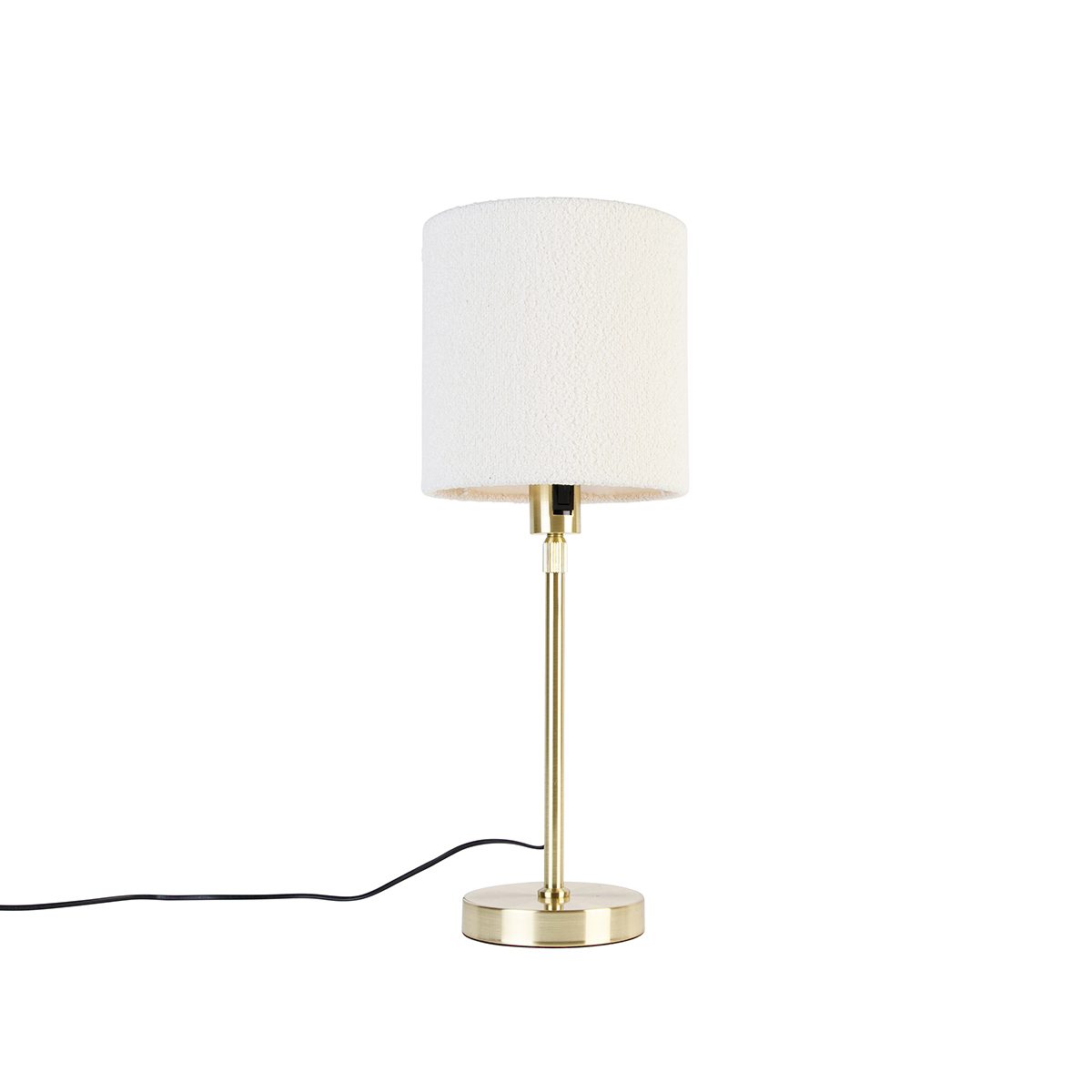 E-shop Stolná lampa zlatá nastaviteľná s tienidlom biela 20 cm - Parte