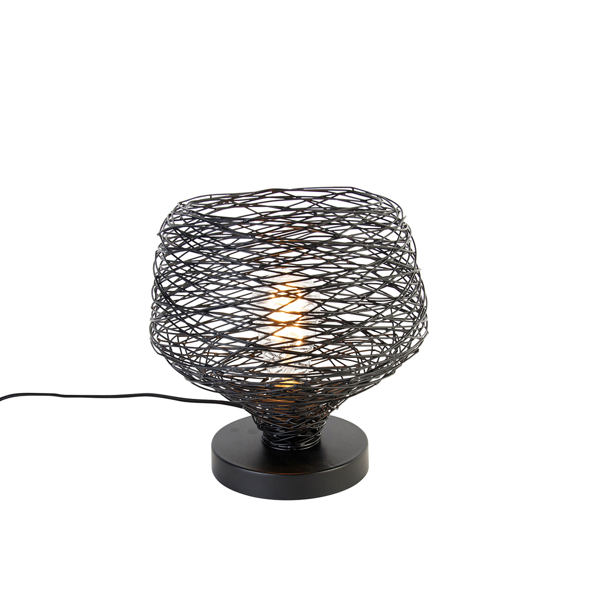 Design asztali lámpa fekete 26 cm - Sarella