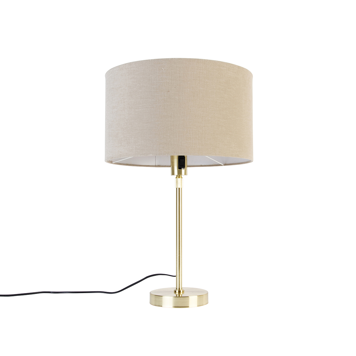 E-shop Stolná lampa zlatá nastaviteľná s tienidlom svetlohnedá 35 cm - Parte