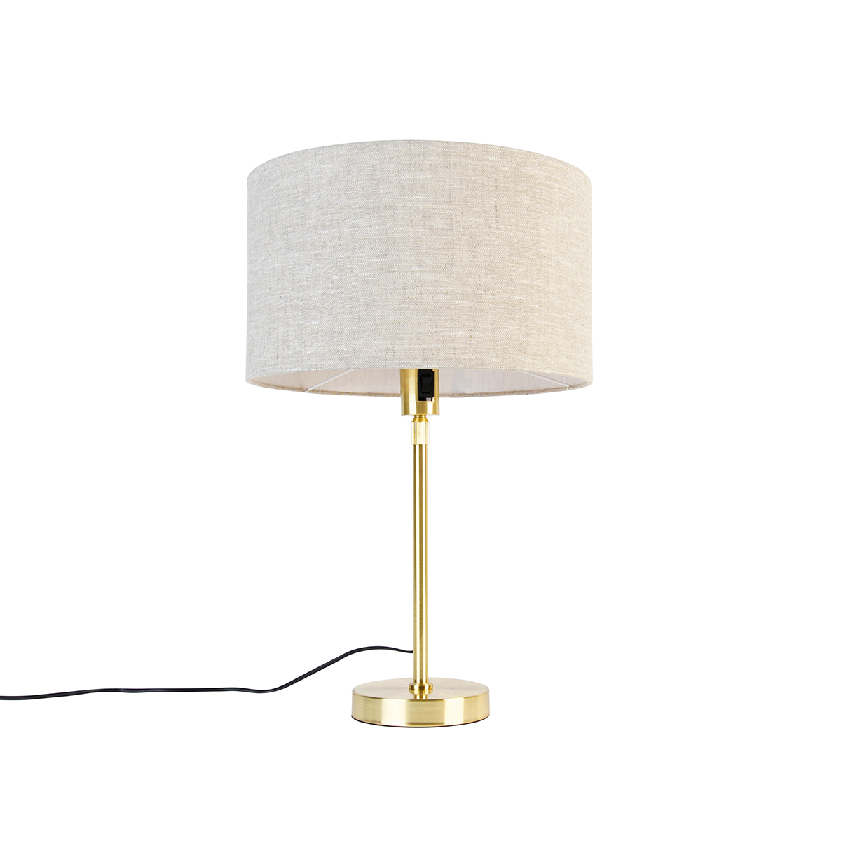 E-shop Stolná lampa zlatá nastaviteľná s tienidlom svetlo šedá 35 cm - Parte