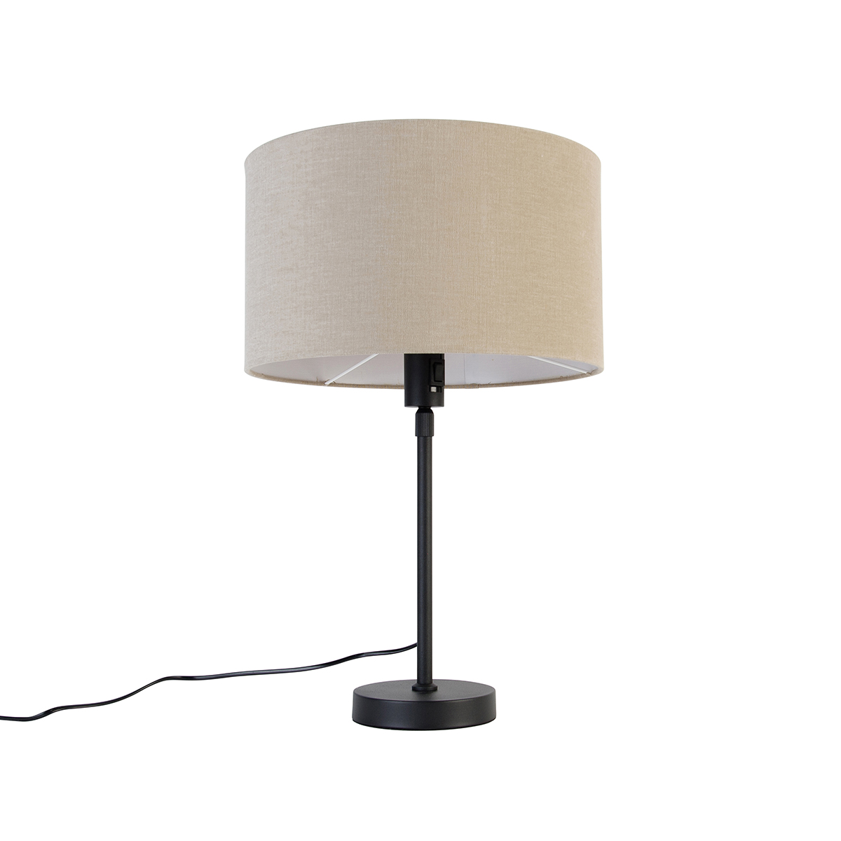 Asztali lámpa fekete állítható ernyővel világosbarna 35 cm - Parte
