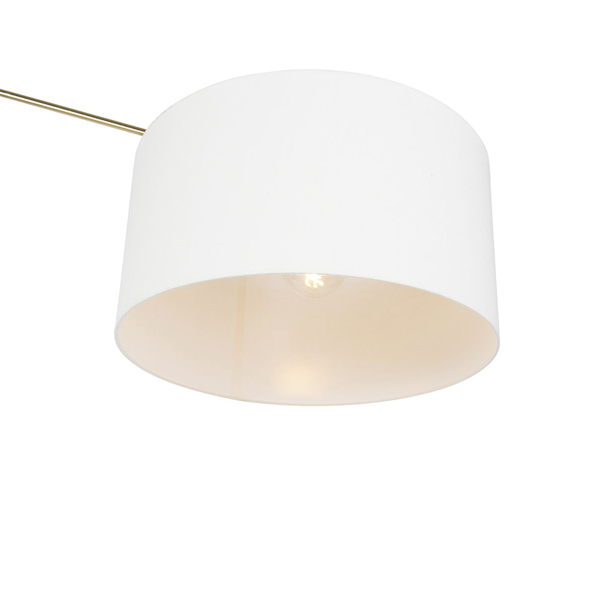 lampadaire moderne doré avec abat-jour blanc 50 cm orientable - editeur