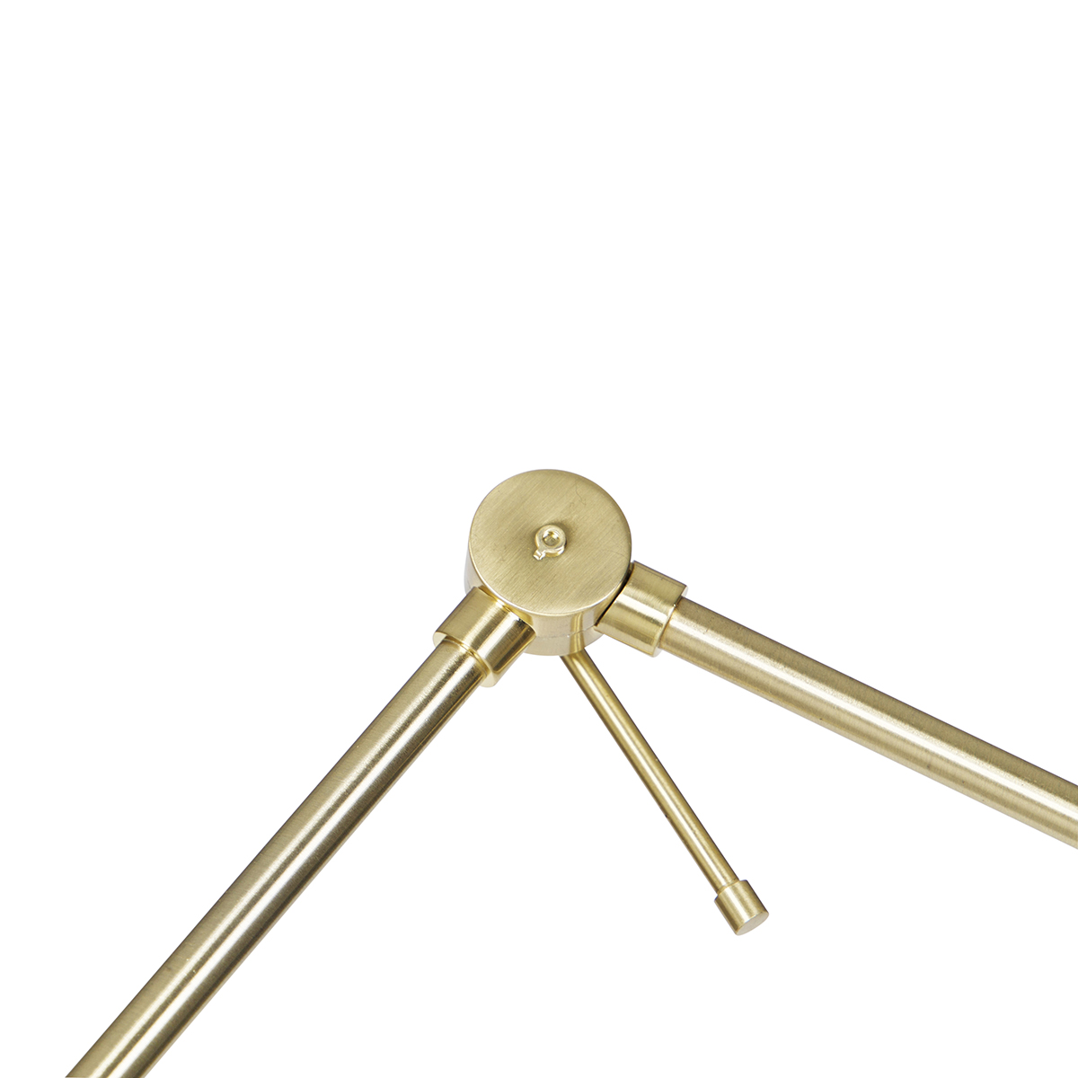 Lámpara de pie dorada con pantalla marrón claro 50 cm regulable - Editor