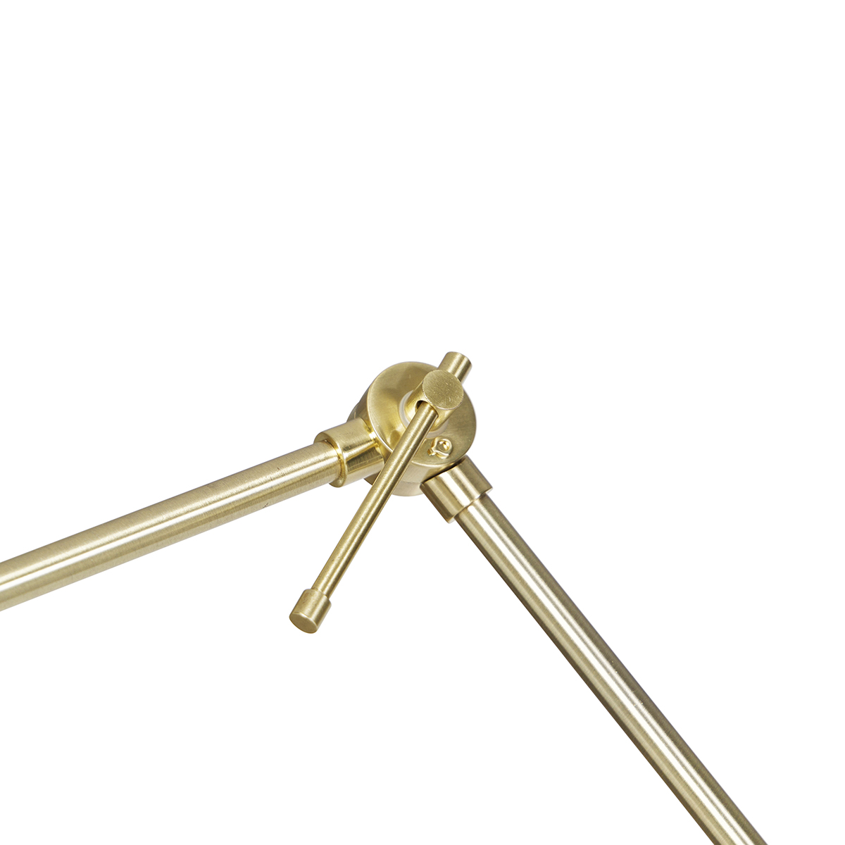 Lámpara de pie dorada con pantalla marrón claro 50 cm regulable - Editor