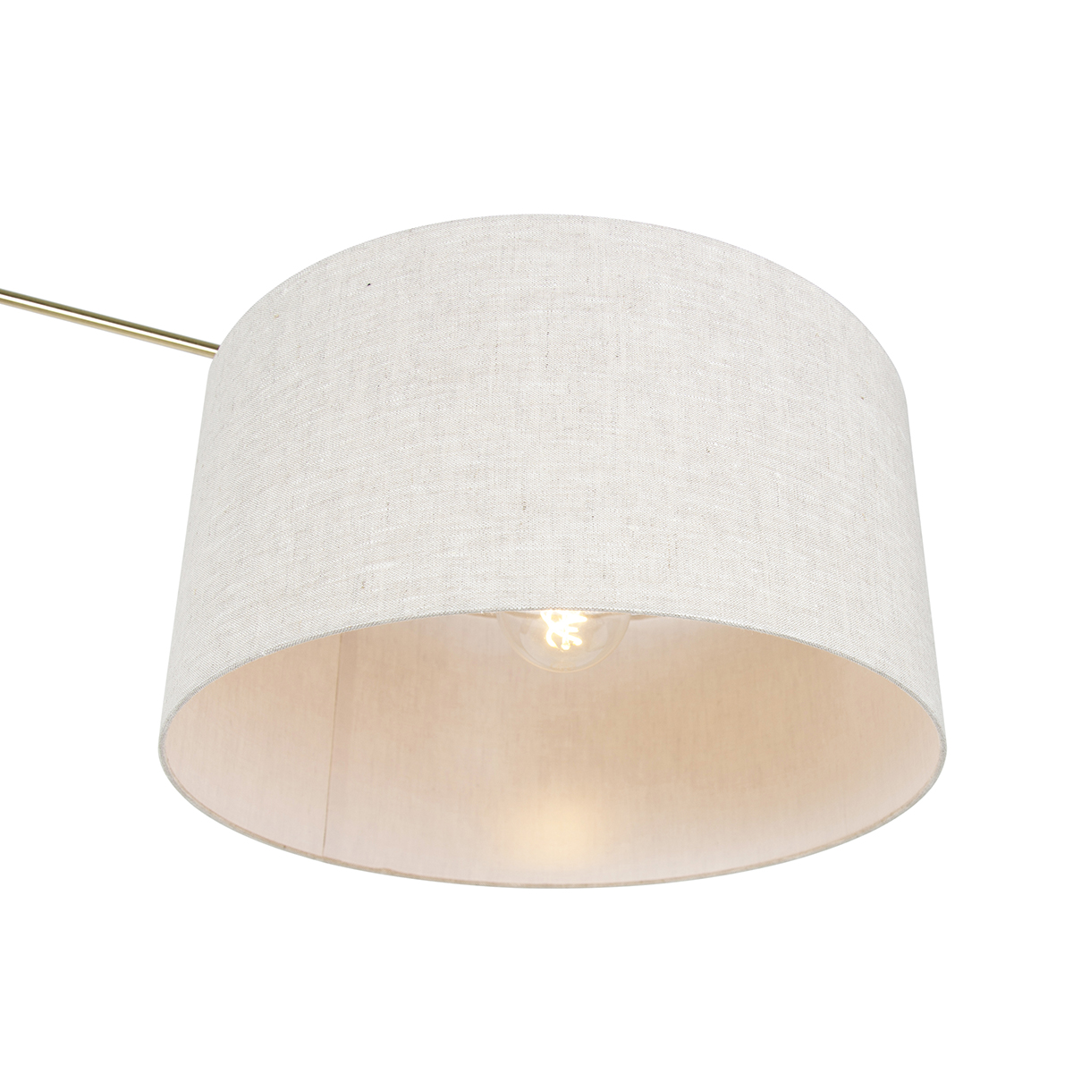 lampadaire doré avec abat-jour gris clair 50 cm orientable - editeur