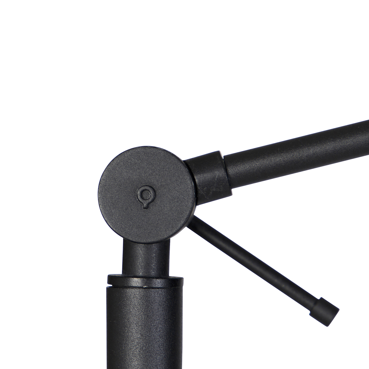 Lámpara de pie negra con pantalla marrón claro 50 cm regulable - Editor