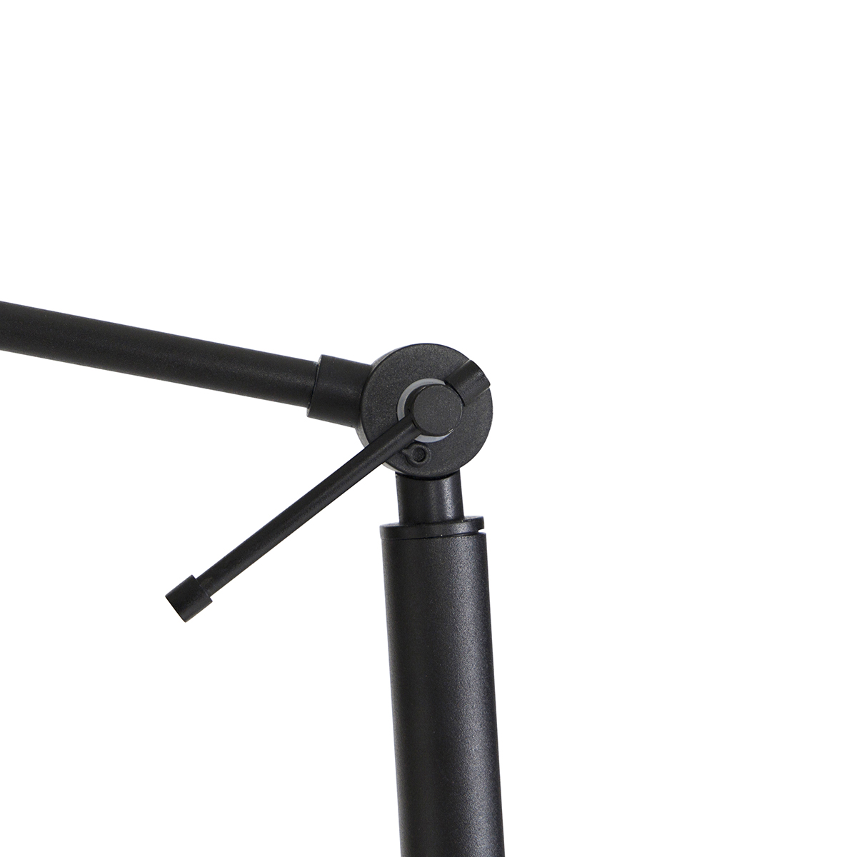 Lámpara de pie negra con pantalla marrón claro 50 cm regulable - Editor