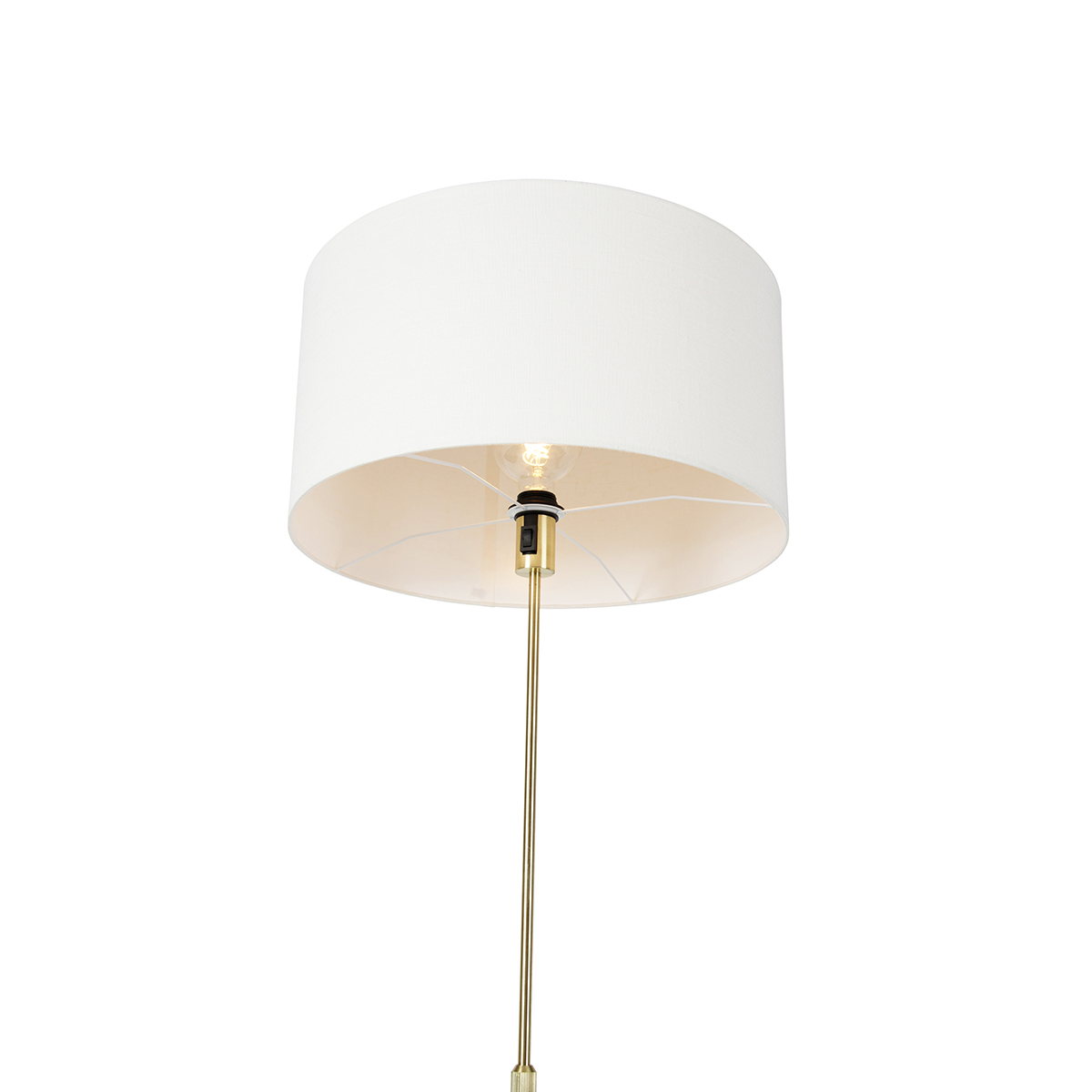 lampadaire orientable doré avec abat-jour blanc 50 cm - parte