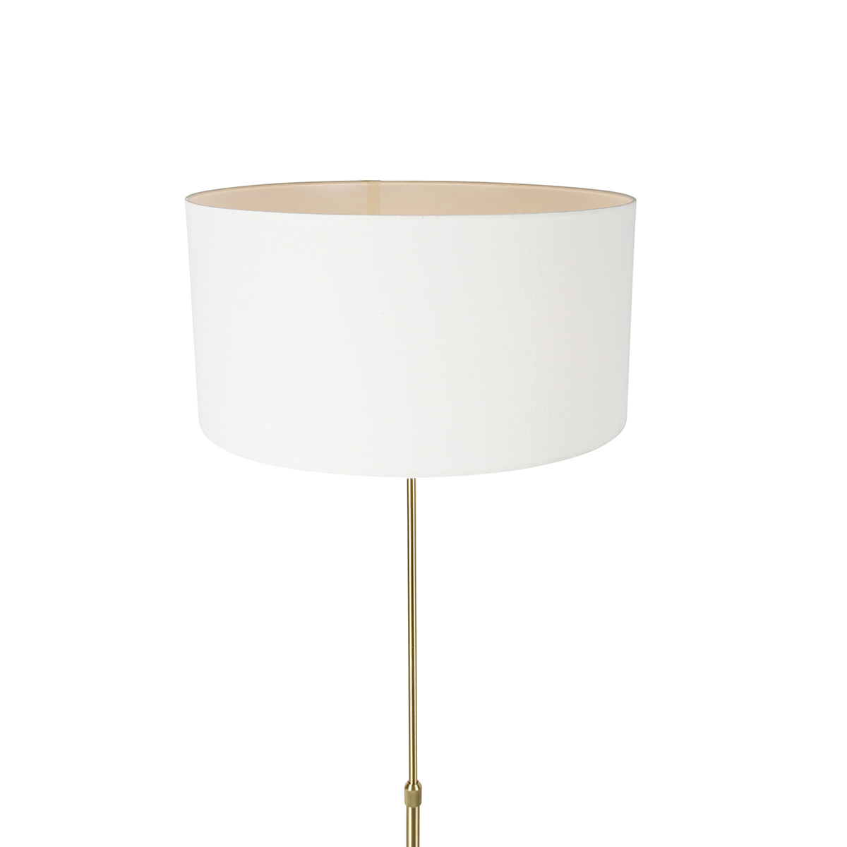 lampadaire orientable doré avec abat-jour blanc 50 cm - parte