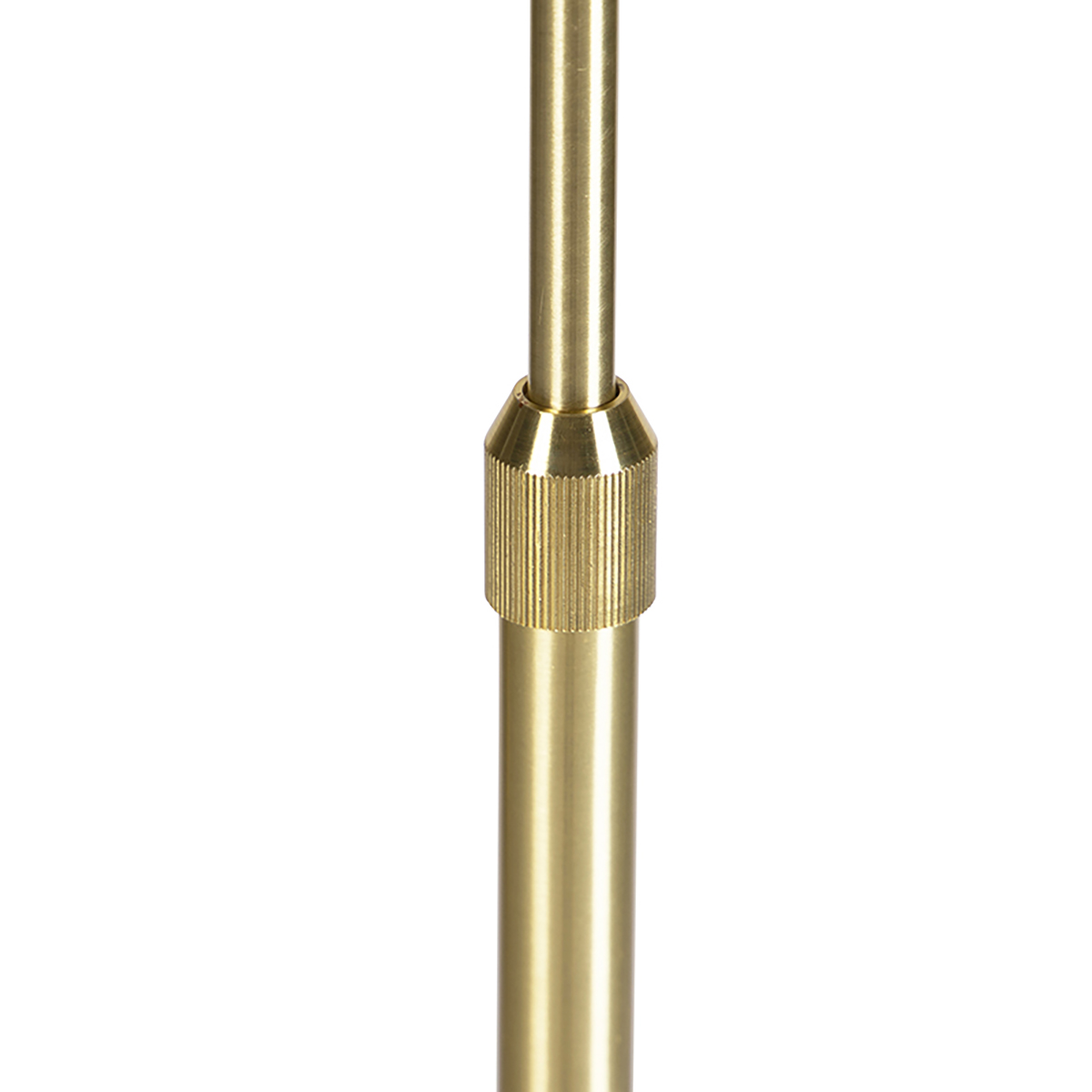 Stehlampe verstellbar gold mit Schirm hellbraun 50 cm - Parte