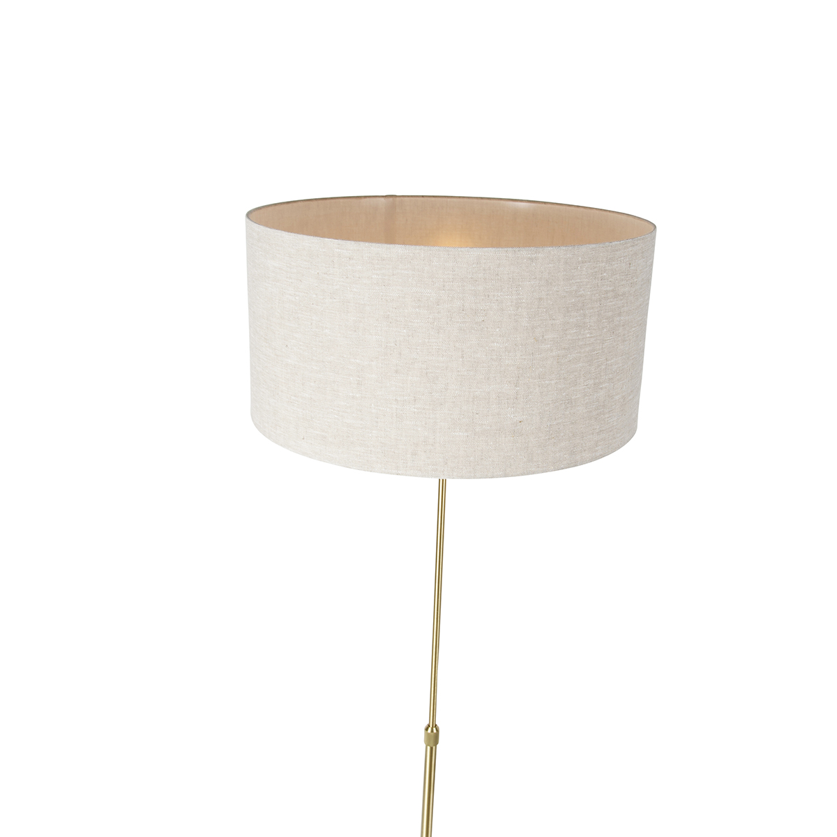 lampadaire orientable doré avec abat-jour gris clair 50 cm - parte