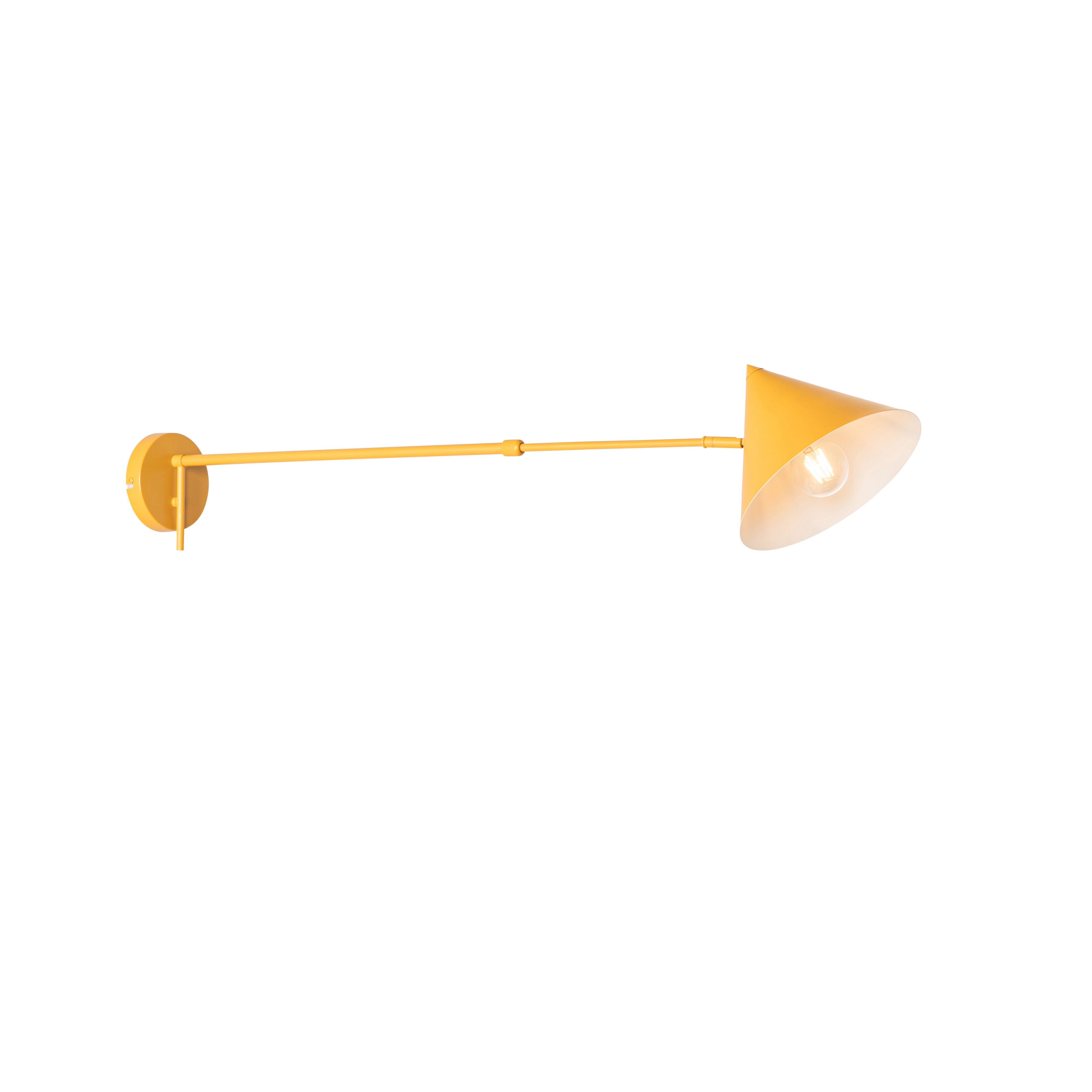 Dizajnové nástenné svietidlo žlté nastaviteľné - Triangolo Dizajnové nástenné svietidlo žlté nastaviteľné - Triangolo