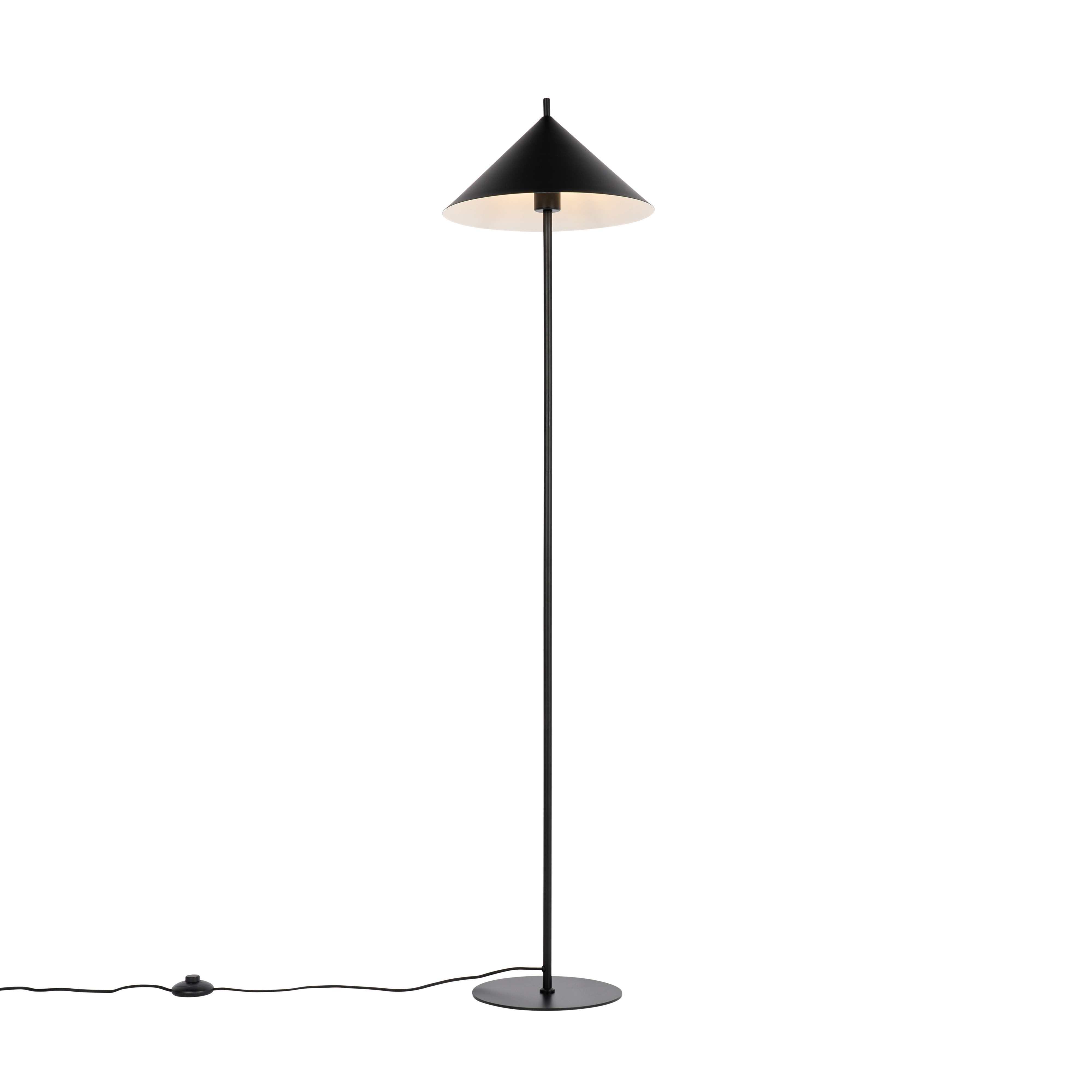 E-shop Dizajnová stojaca lampa čierna - Triangolo