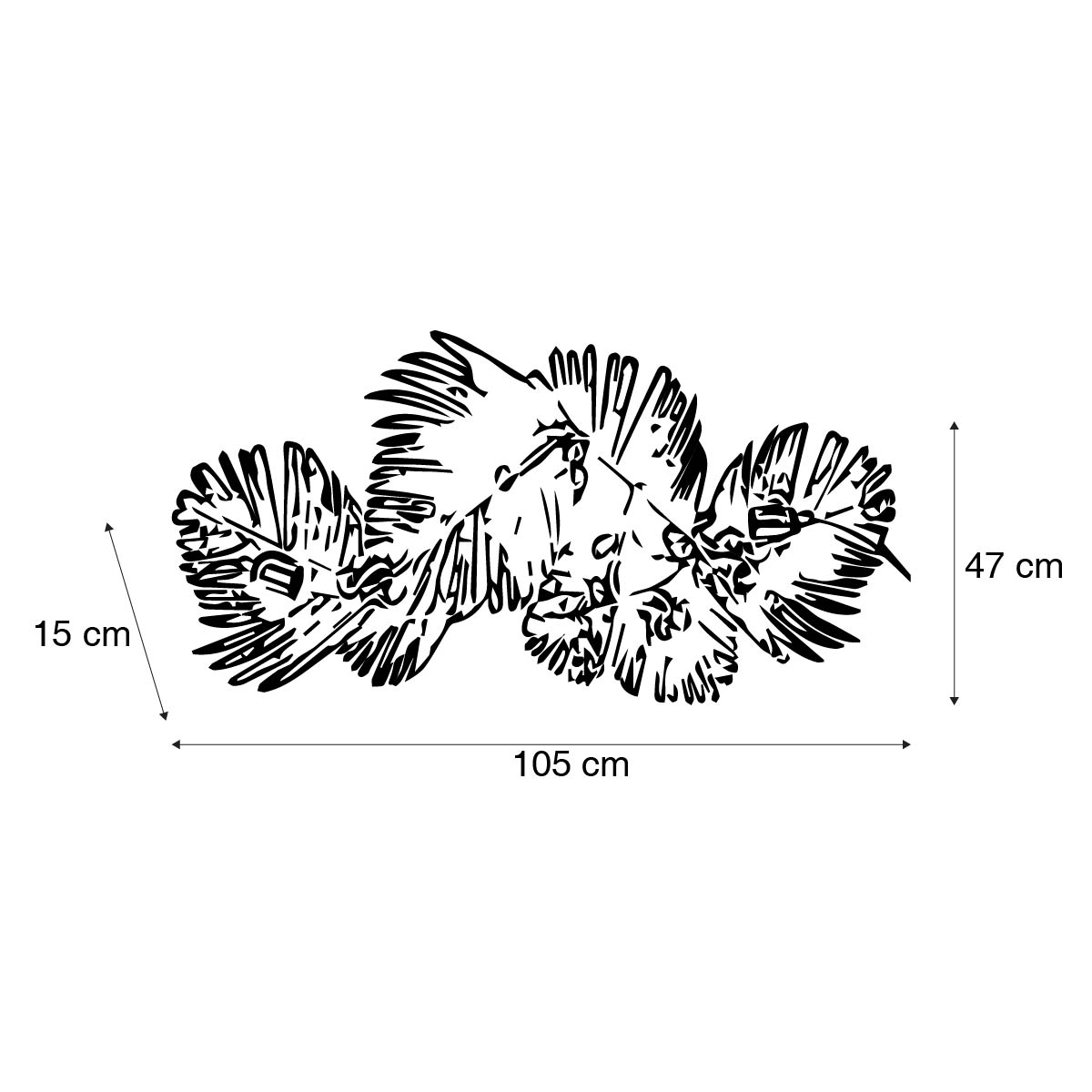 applique art déco cuivre 105 cm 2 lumières - lauf