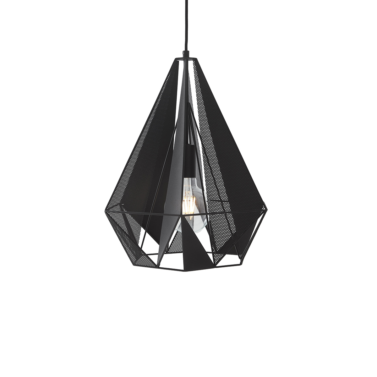 Industrial Pendant Light Black with Mesh - Carcass