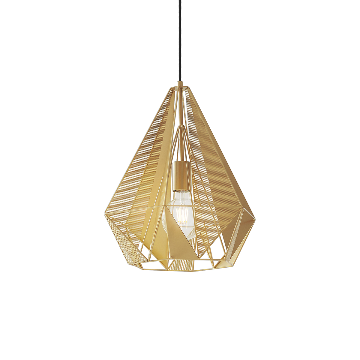 Industrial hanging lamp gold with mesh - Carcass