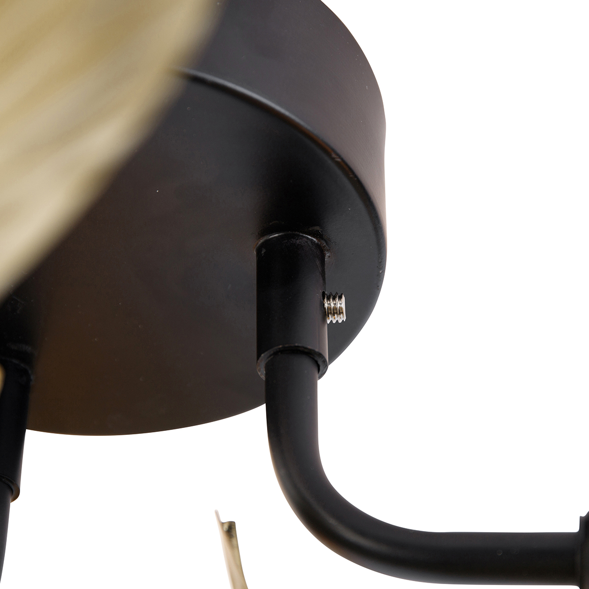 plafonnier oriental en laiton avec 3 lumières noires - louka