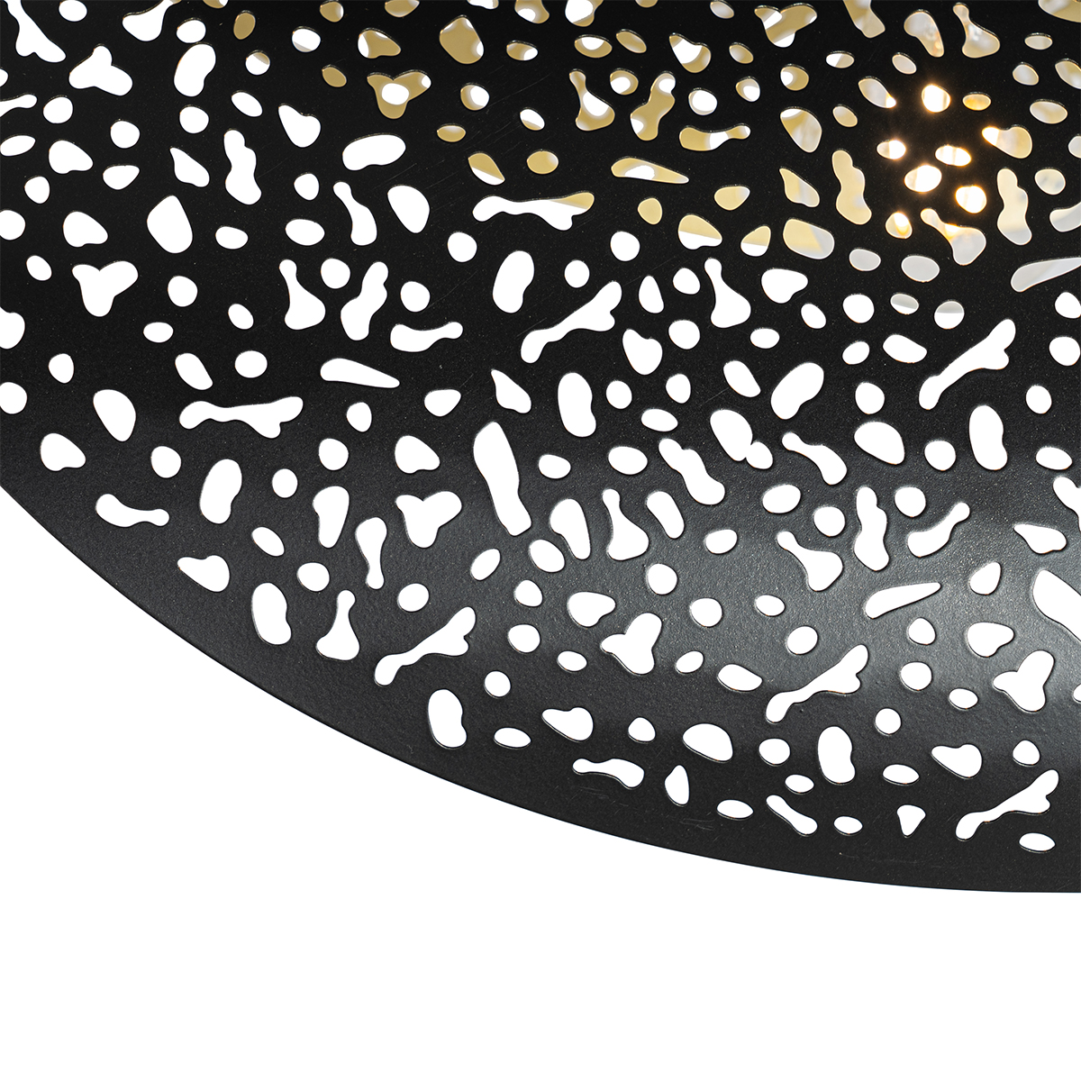 Lampada a sospensione orientale nera con oro 28 cm - Japke