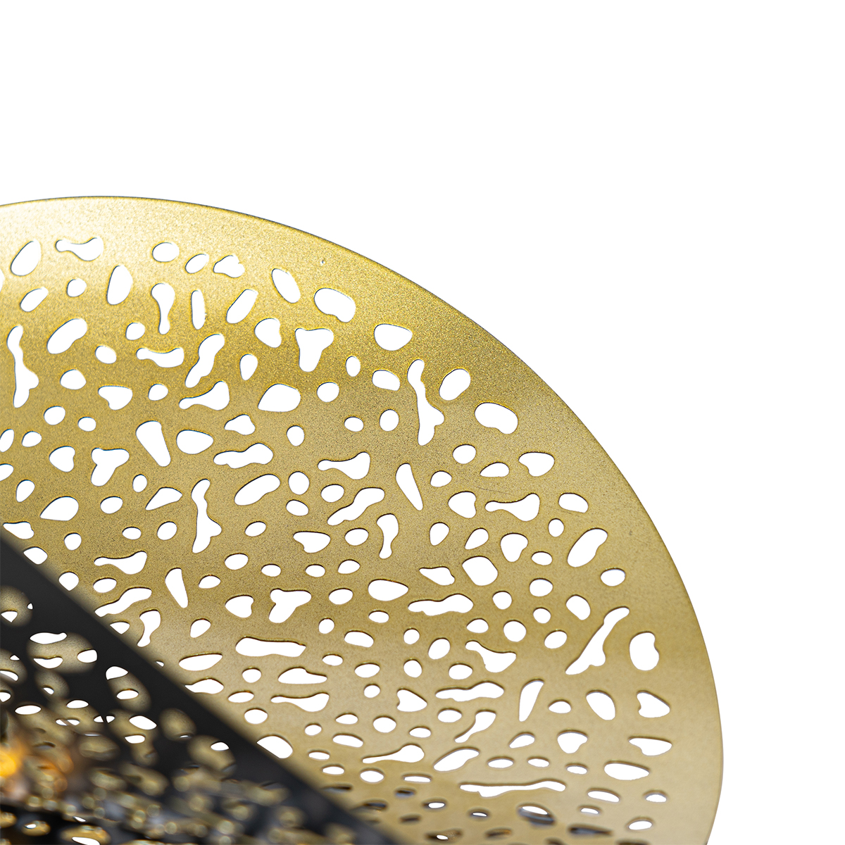 Lampada a sospensione orientale nera con oro 28 cm - Japke
