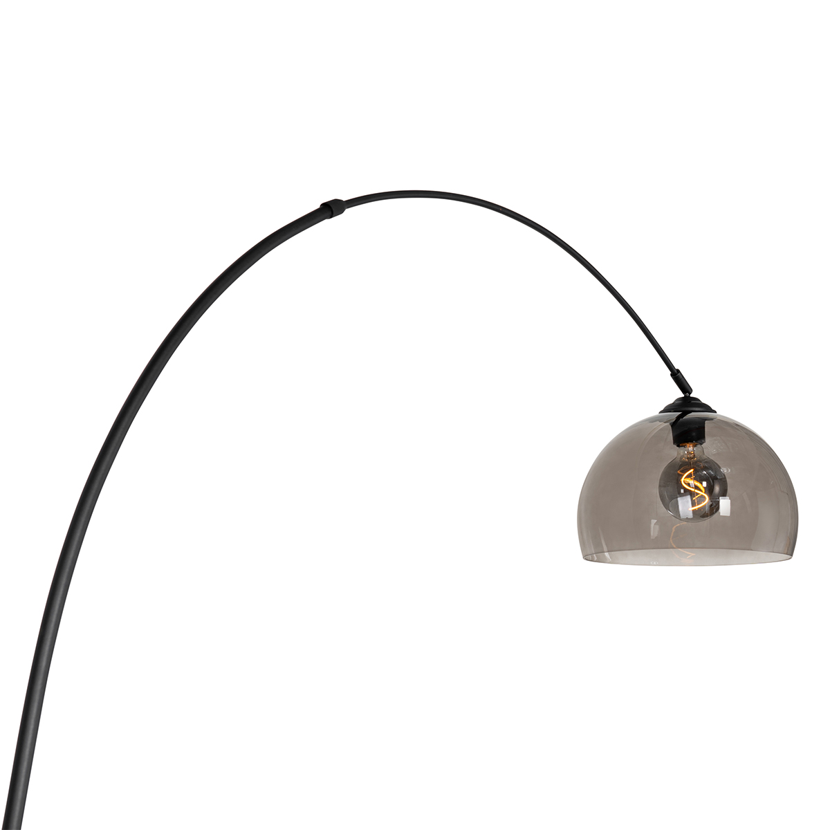 lampe à arc moderne noire avec verre fumé - arc