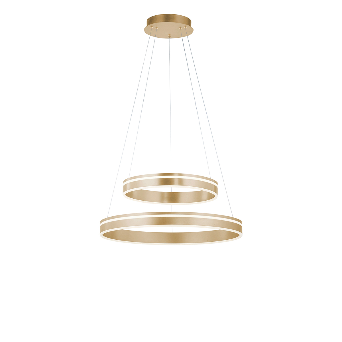 Inteligentné závesné svietidlo mosadzné 2 svetlá s diaľkovým ovládaním - Ronith