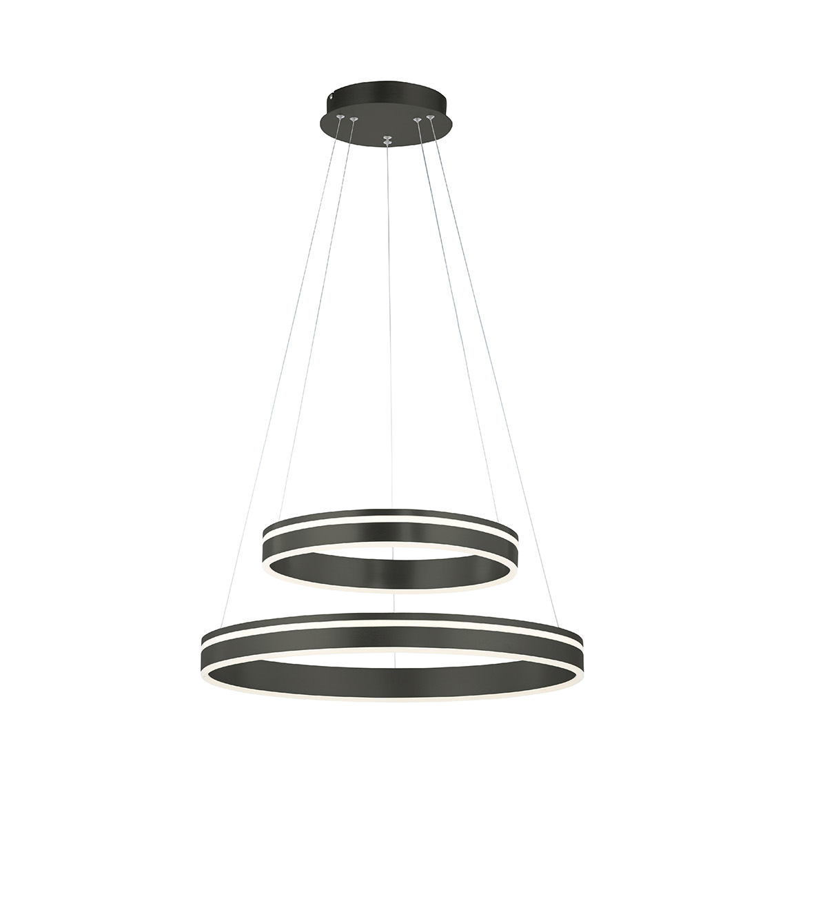 Inteligentná závesná lampa tmavošedá 2-svetlá s diaľkovým ovládaním - Ronith