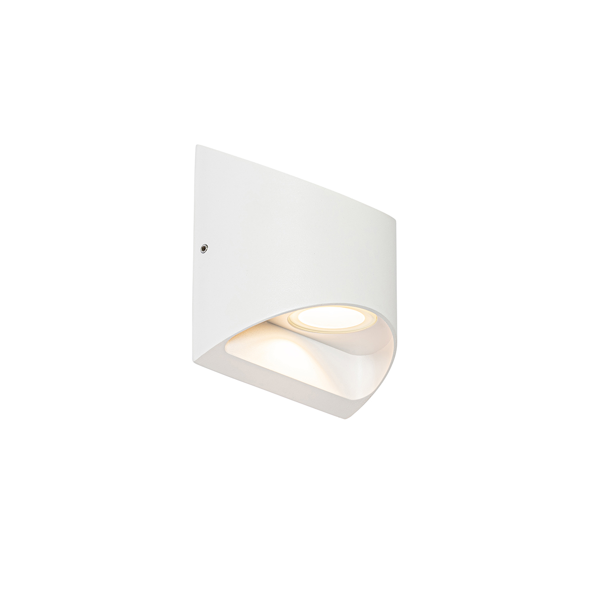 Image of Moderna lampada da parete per esterni bianca con LED a 2 luci IP54 - Mal