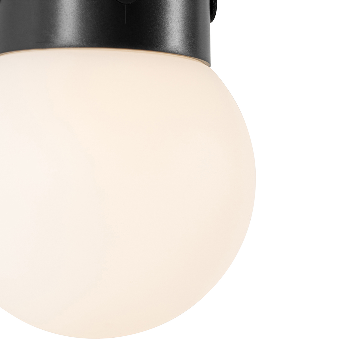 lampe suspendue d'extérieur noire avec led solaire dimmable en 3 étapes - cornelia