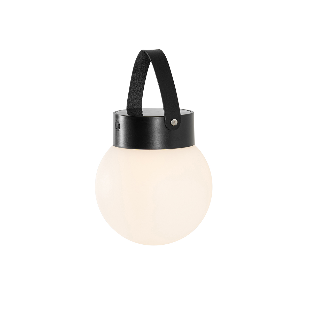 lampe suspendue d'extérieur noire avec led solaire dimmable en 3 étapes - cornelia