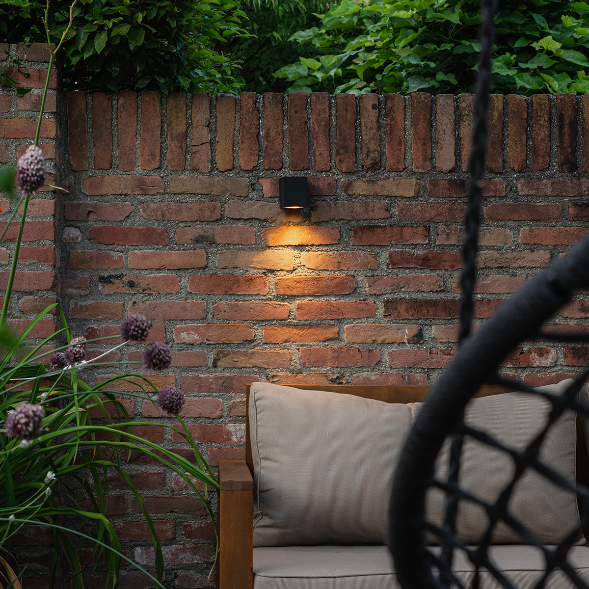 Inteligentné vonkajšie nástenné svietidlo čierne plastové vrátane Wifi GU10 50mm - Baleno