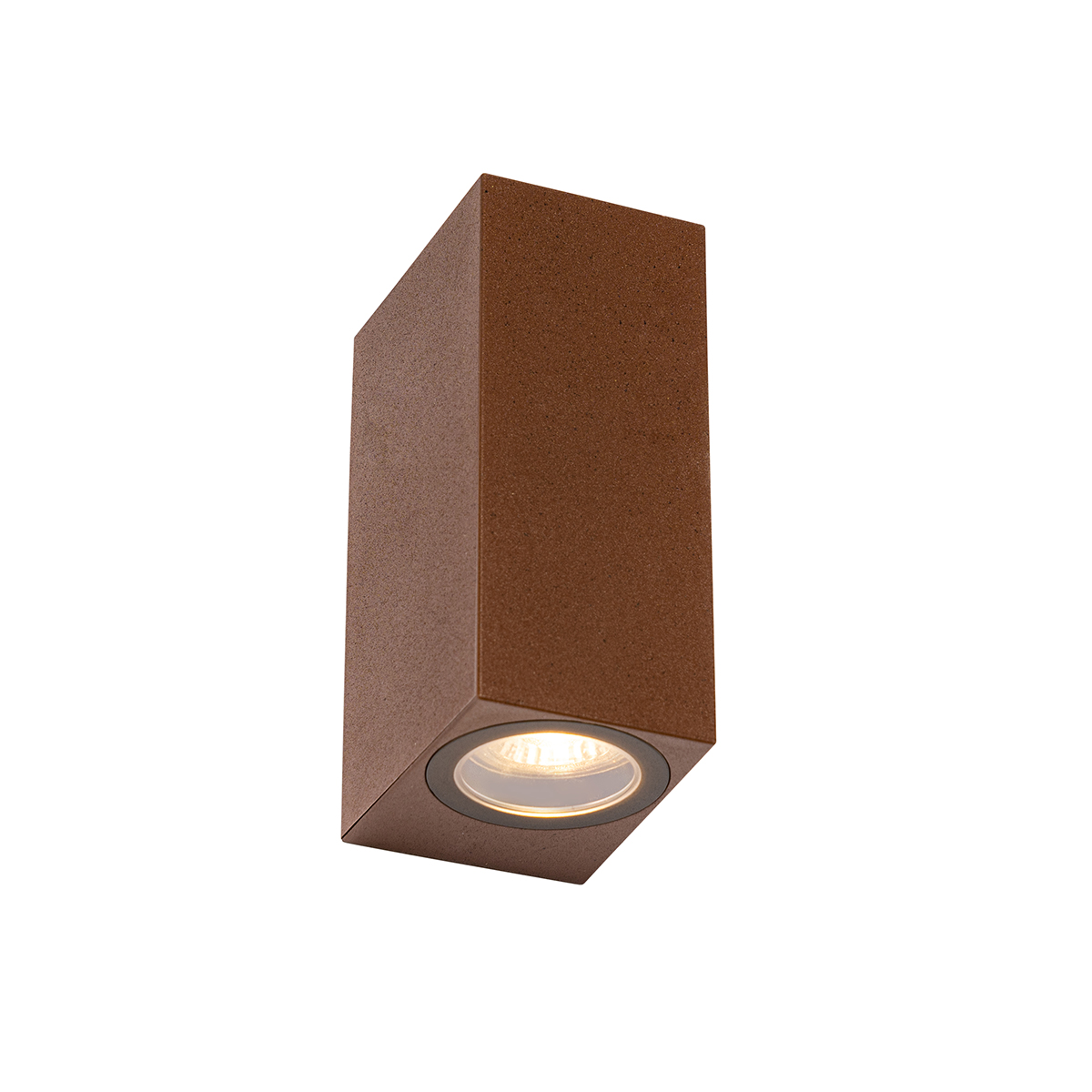 applique d'extérieur moderne en plastique marron rouille 2 lumières - baleno