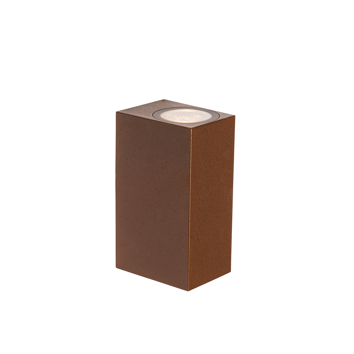 applique d'extérieur moderne en plastique marron rouille 2 lumières - baleno