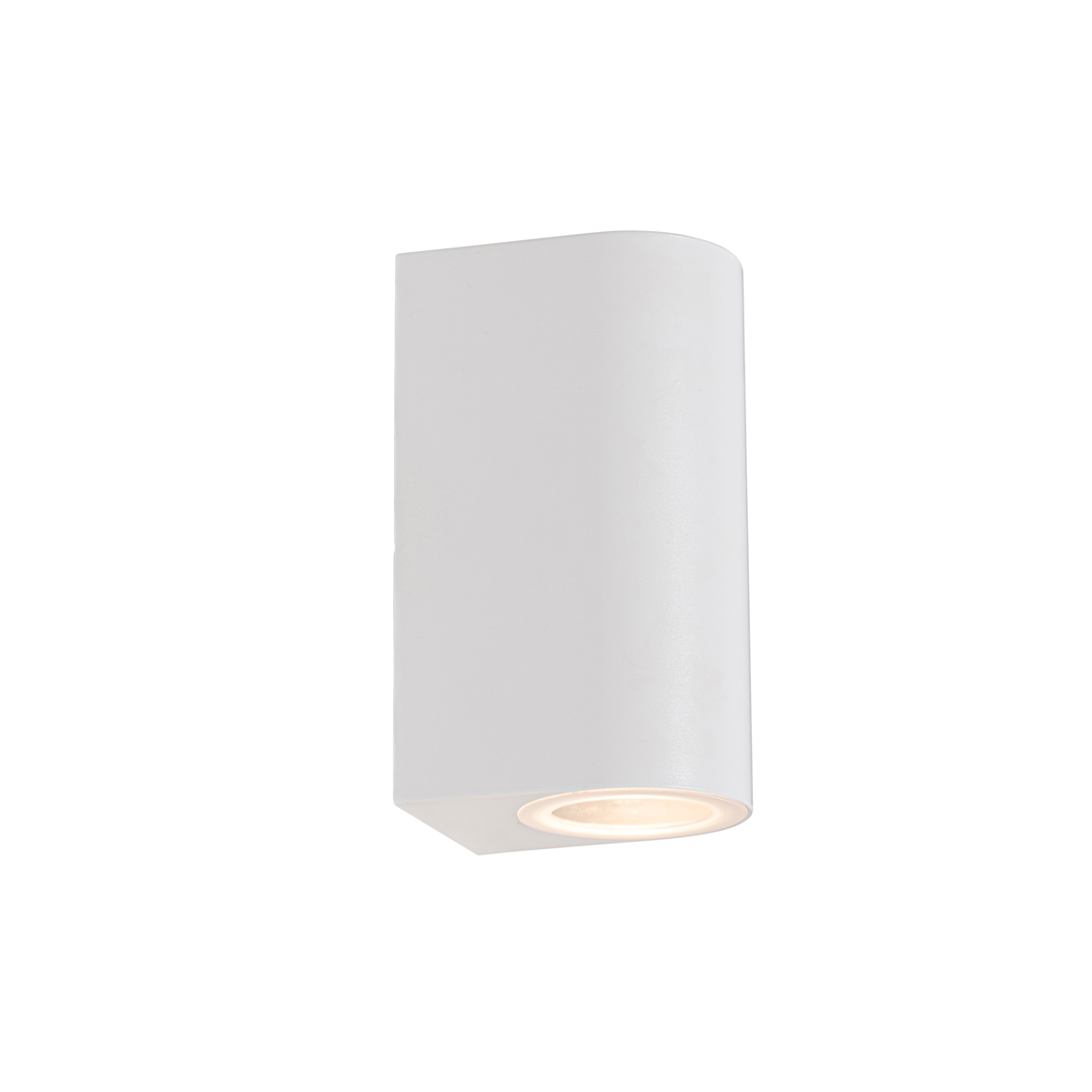 applique d'extérieur moderne ovale en plastique blanc 2 lumières - baleno