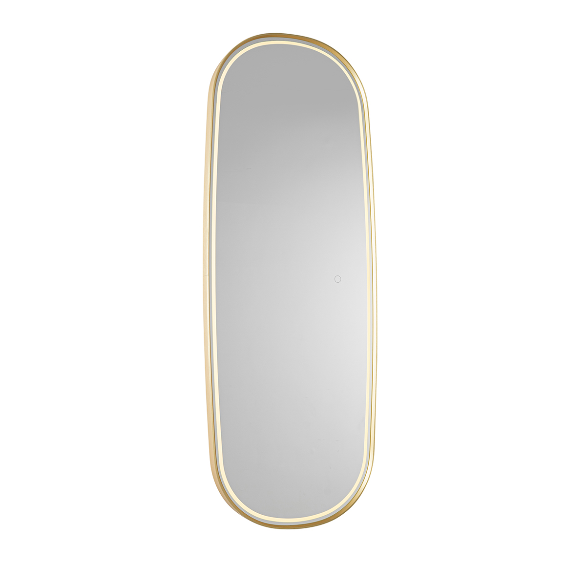 Moderné kúpeľňové zrkadlo zlaté vrátane LED stmievateľné - Geraldien