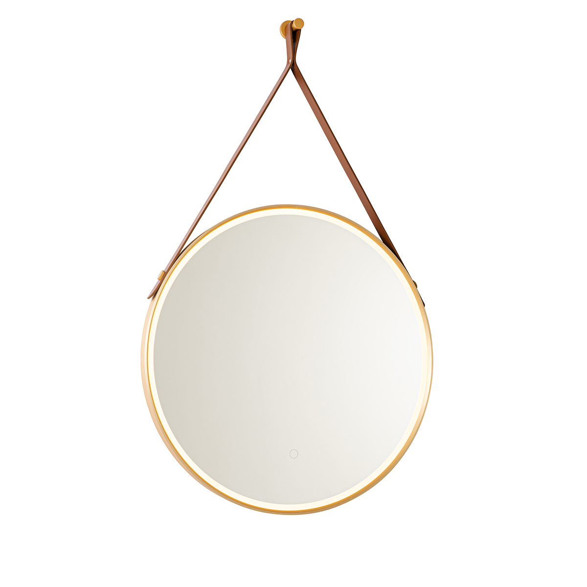 Modern fürdőszobai tükör arany, LED-del szabályozható - Pien