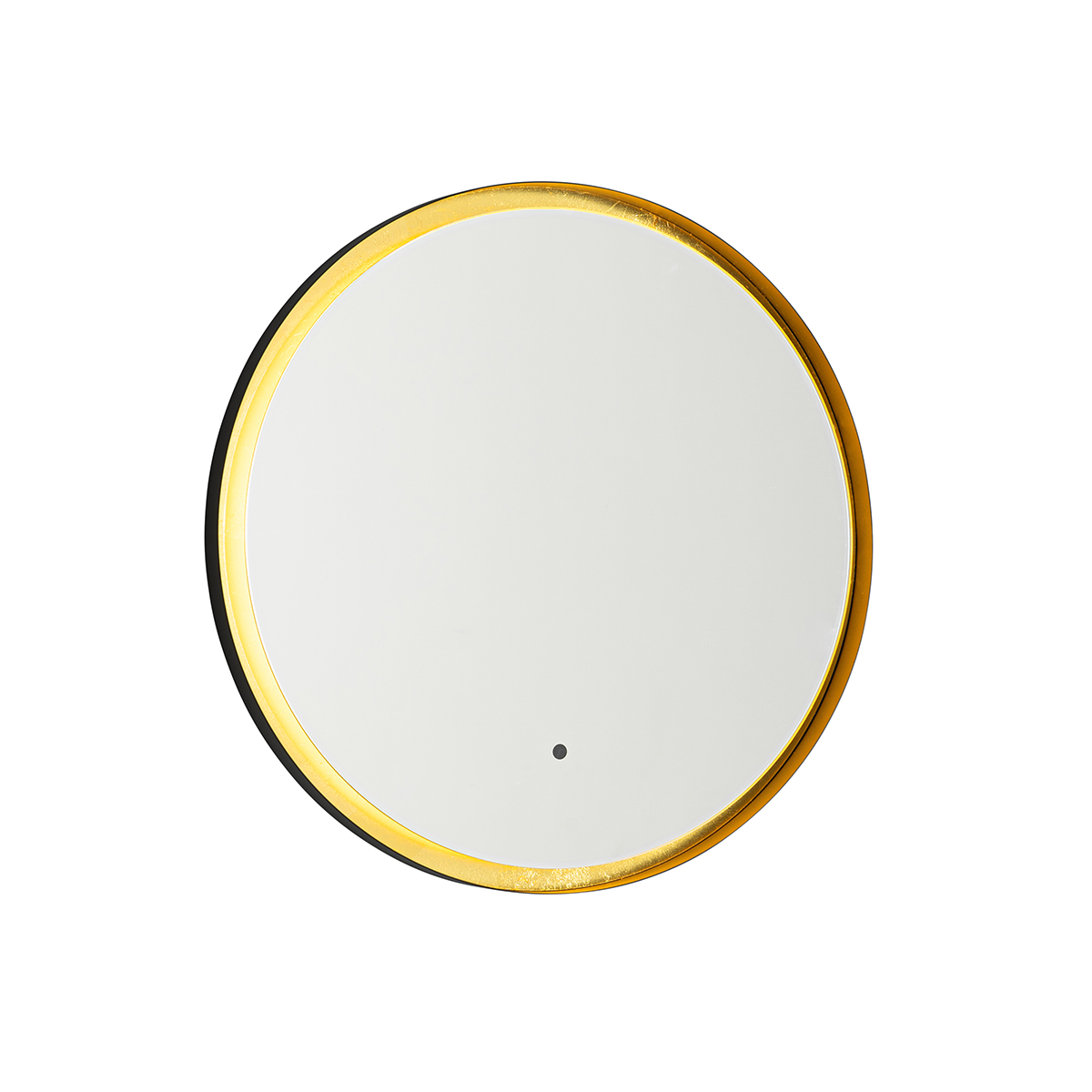 Moderné kúpeľňové zrkadlo čierne so zlatou vrátane LED stmievateľné - Pim