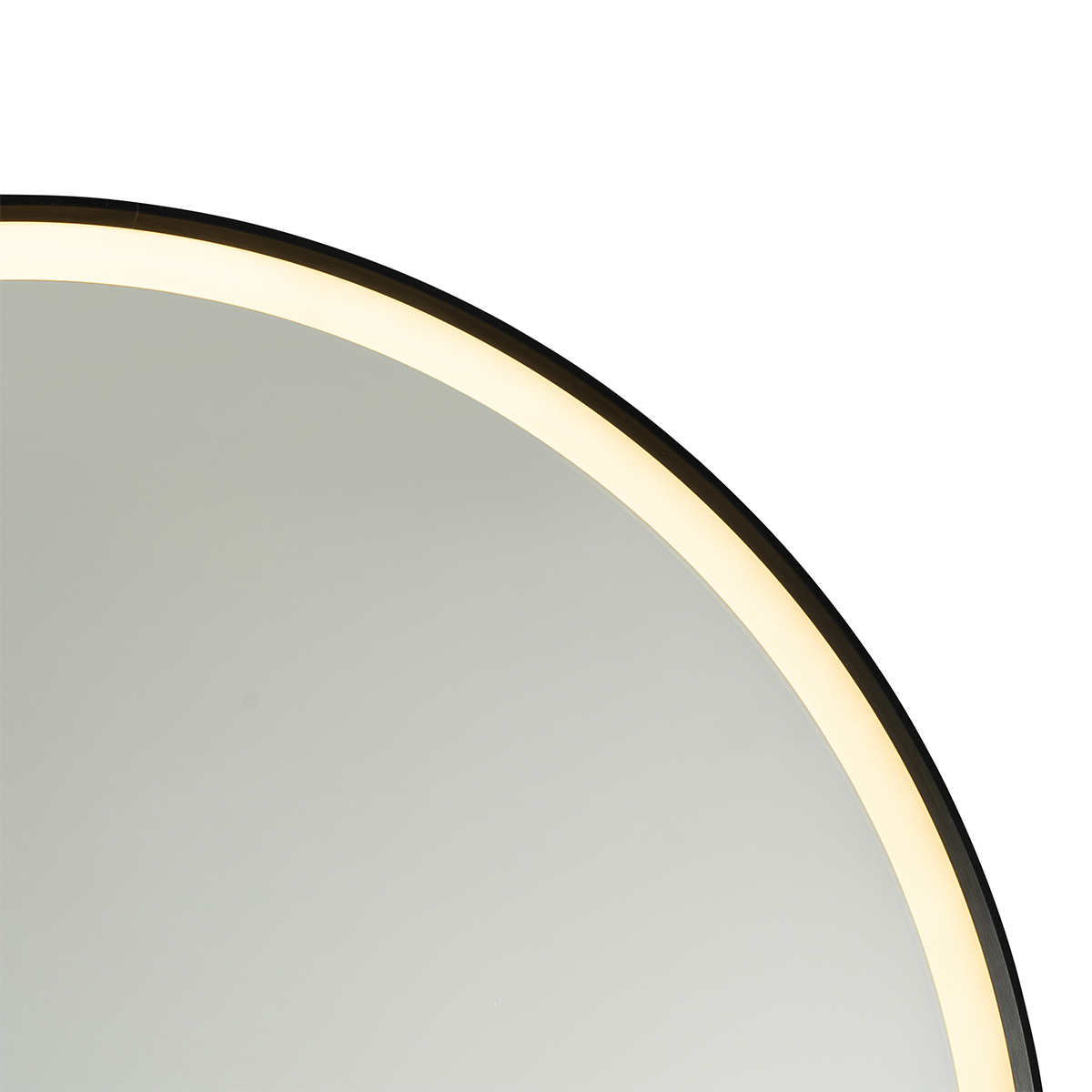 Specchio da bagno nero 70 cm con LED dimmerabile a 3 livelli con touch rotondo - Miral