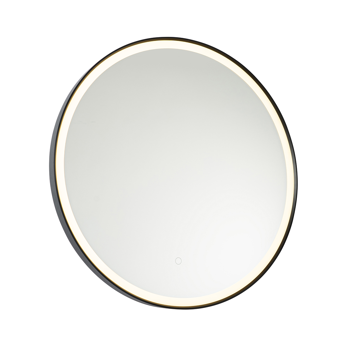 Specchio da bagno nero 70 cm con LED dimmerabile a 3 livelli con touch rotondo - Miral