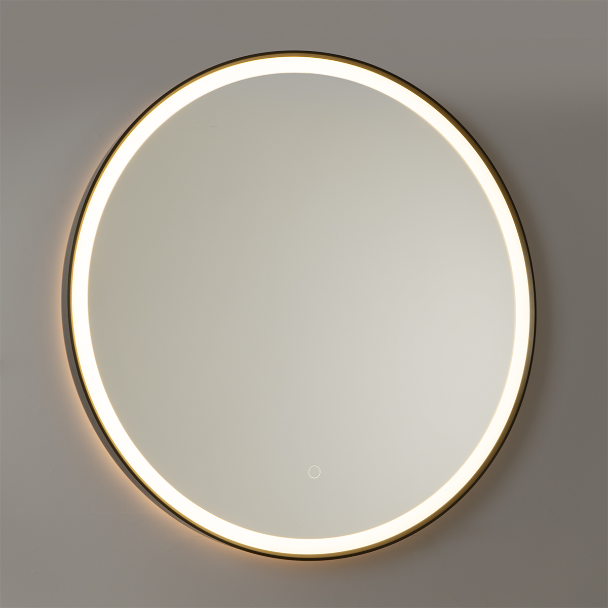 Espejo de baño negro 70 cm con LED y regulador táctil - Miral