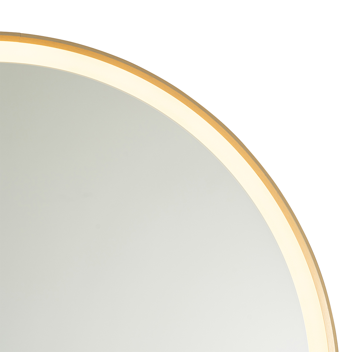 Specchio da bagno oro 70 cm con LED dimmerabile a 3 livelli con touch rotondo - Miral