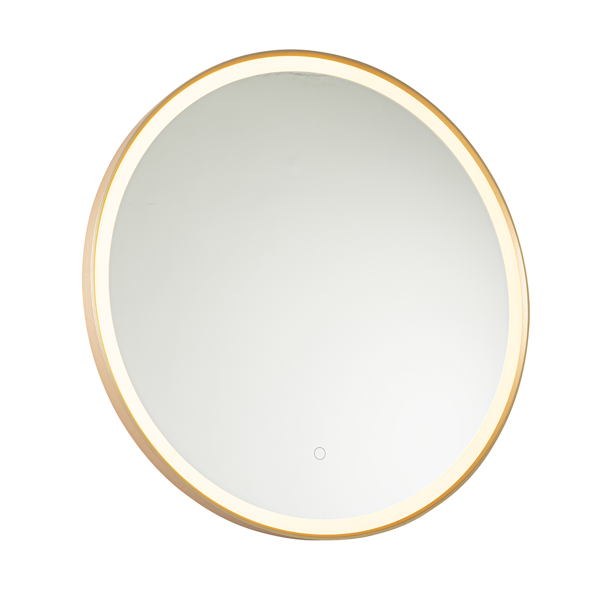 Bathroom Mirror Gold 70 cm Incl. LED 3-Step Dimmable with Touch Round - Miral