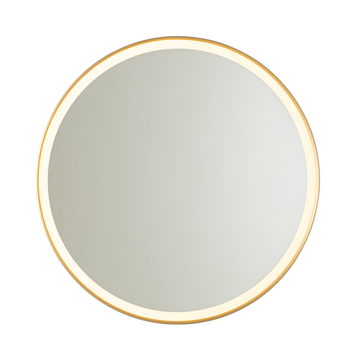 Bathroom Mirror Gold 70 cm Incl. LED 3-Step Dimmable with Touch Round - Miral