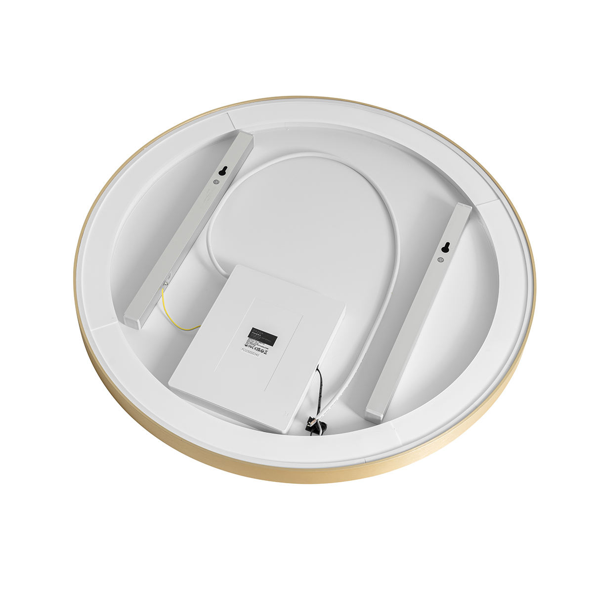Bathroom Mirror Gold 70 cm Incl. LED 3-Step Dimmable with Touch Round - Miral