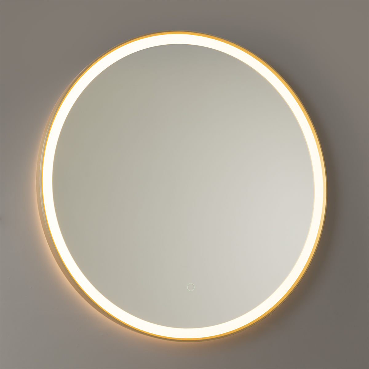 Specchio da bagno oro 70 cm con LED dimmerabile a 3 livelli con touch rotondo - Miral