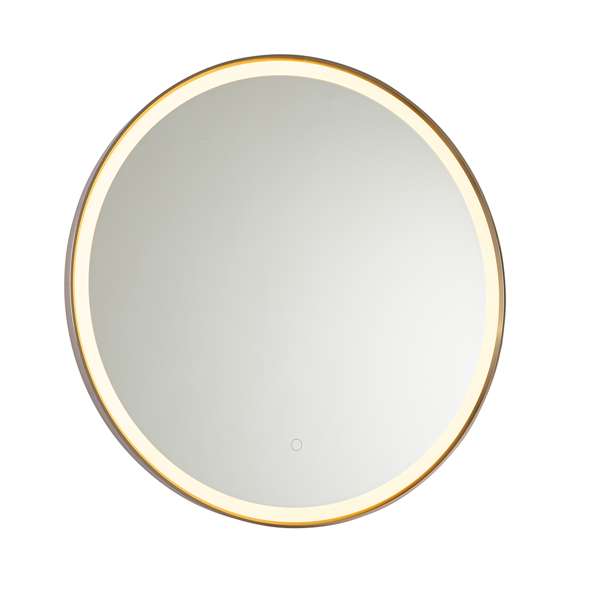 Levně Koupelnové zrcadlo růžové zlato 70 cm včetně LED s dotykovým stmívačem - Miral