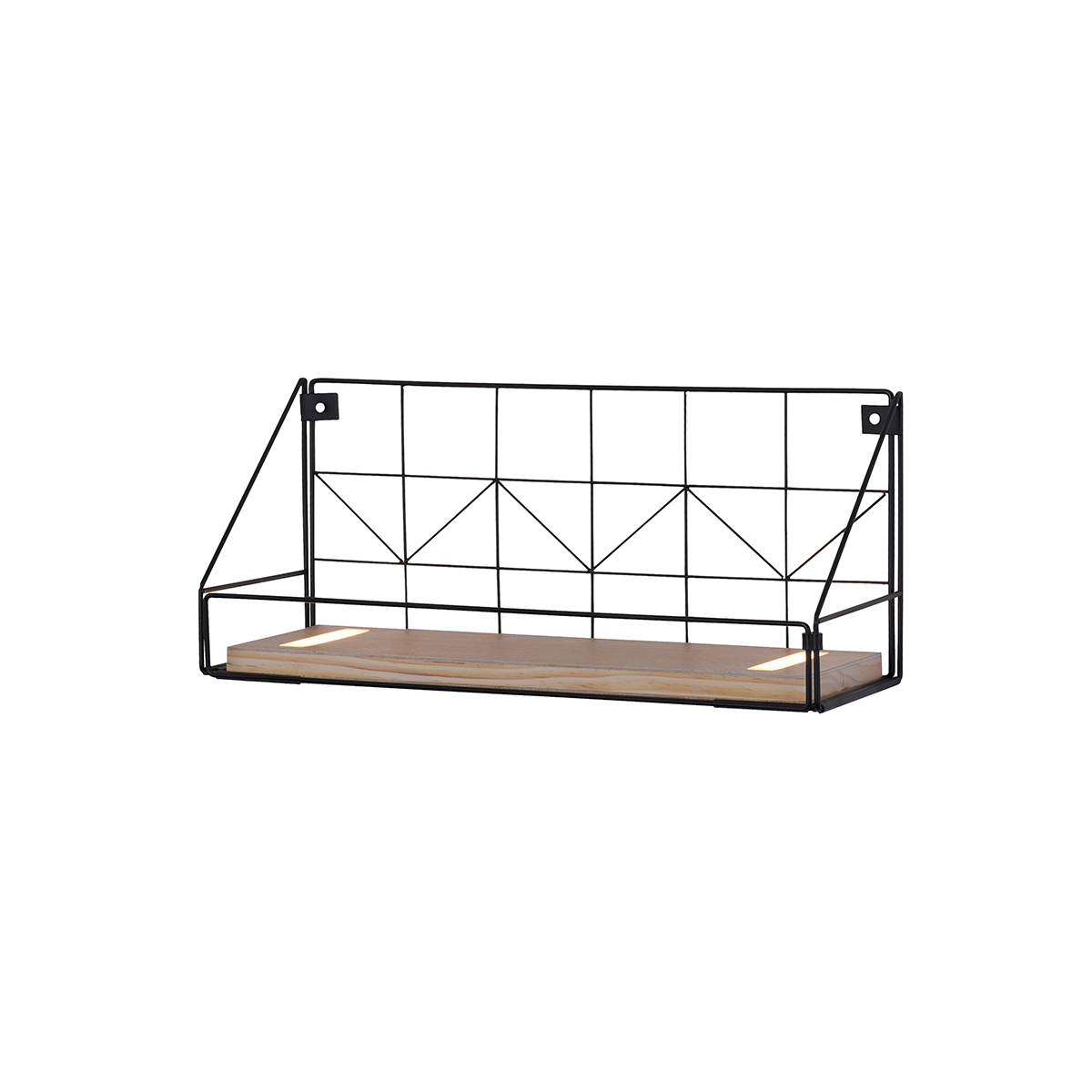 Nástenná lampa čierna s drevom 46 cm vrátane LED s vypínačom - Teline