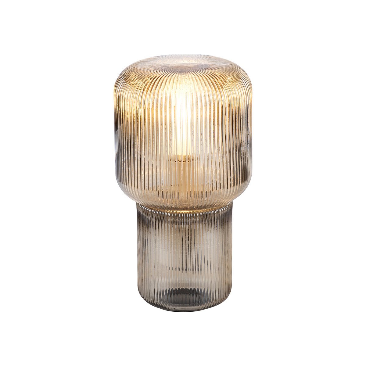 Design asztali lámpa borostyánsárga üveg - Zonat