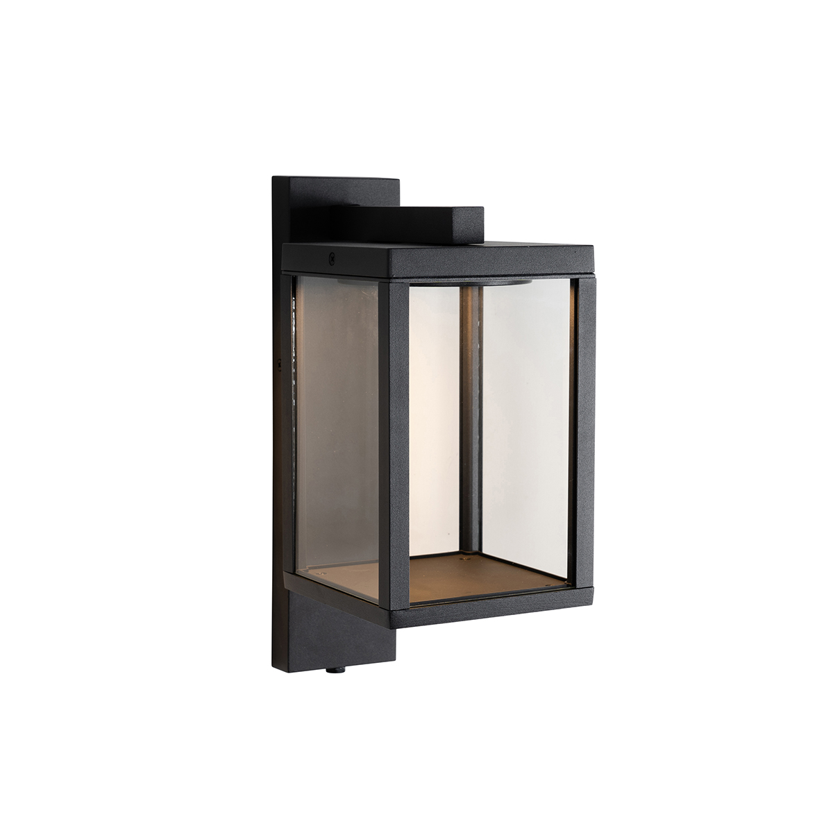Lampa da parete esterna nera con LED e sensore crepuscolare - Ferdinand