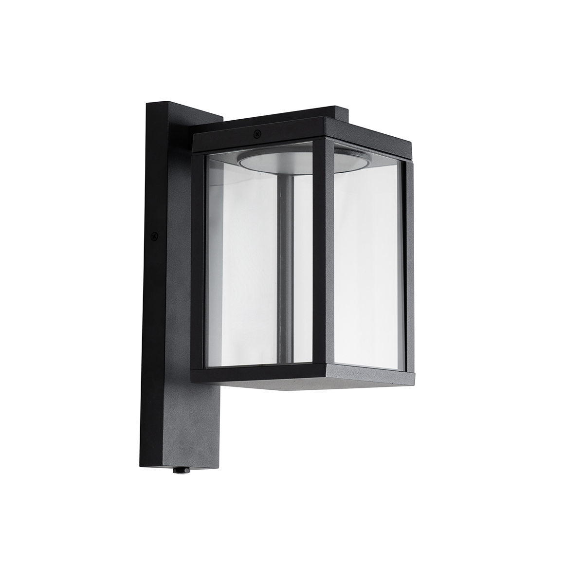 Farol de pared exterior negro con LED y sensor crepuscular - Ferdinand