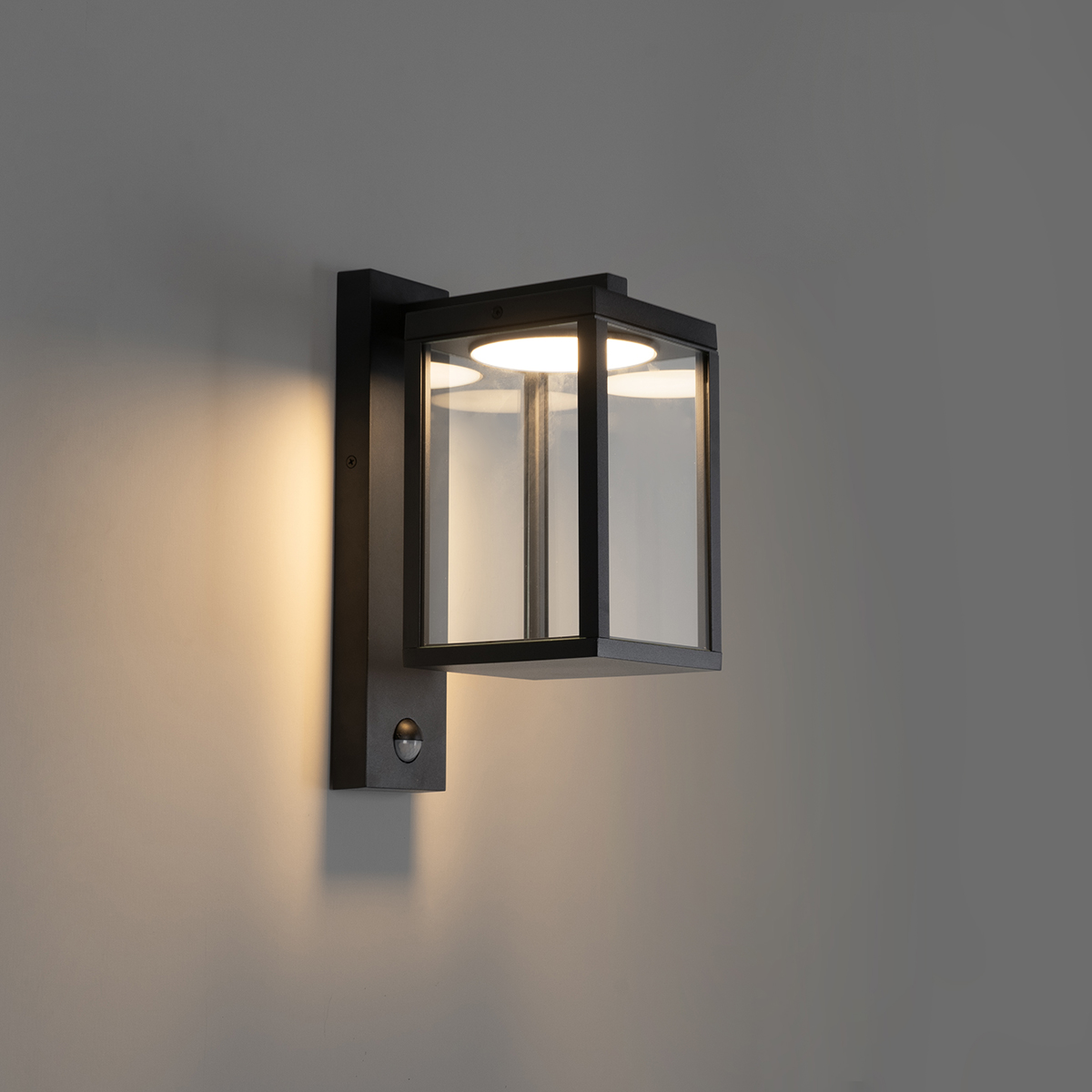 Outdoor Wall Lantern Black Incl. LED Motion Sensor - Ferdinand